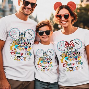 Personalized Disney Trip Shirts, Disneyland 2025 Shirts, Disney Vacation T-shirt,Disney Family Matching Shirt,Magical Castle Disneyworld Tee