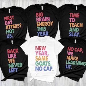Back to School Teacher Shirt, First Day Of School Teacher Shirts, Teen Slang Matching Teacher Team TShirts Gen Z, School Staff Gift TT1