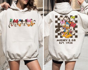 Retro Mickey Co Est 1928 Hoodie: Disneyland Magical Hoodie, Mickey & Co  Disney Trip Gift,  Mickey And Friends Family Hoodie