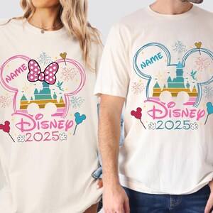 Comfort Colors© Disney 2025 Custom Family Trip Shirt, Disney Family Vacation Shirt Disneyworld 2025 Family Shirts Disney Minnie & Mickey Tee