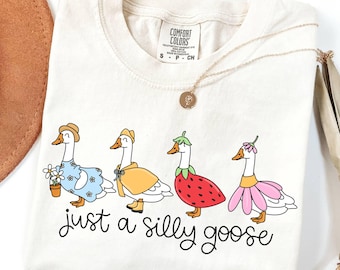 Silly Goose Comfort Colors Shirt, Funny Graphic Meme Tee