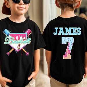 Custom Baseball Drip Shirt for Kids, Boy Birthday Baseball Shirt, Baseball Drip Shirt, Ice Cream Drip Toddler Shirt, Youth Sports Team Gift
