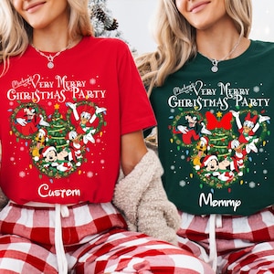 Disney Christmas Custom Shirts, Mickey’s Very Merry Family Christmas Party Shirt, Disneyland Xmas Family Holiday Shirt Christmas Disney Tee