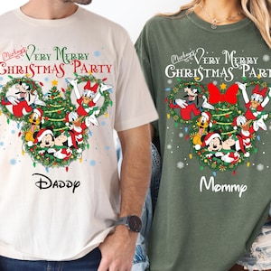 Comfort Colors© Disney Christmas Custom Shirts, Mickey’s Very Merry Family Christmas Party Shirt, Disneyland Xmas Gift Family Holiday Shirt