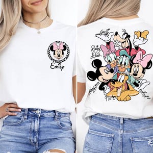 Custom Mickey and Friends Signatures Shirt, Magical Shirt, Disney Characters Tee,Disney Mouse Head Tee,Mickey & Co Gift, Disneyland Trip Tee