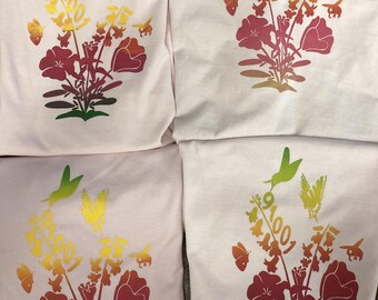 Flowers and Insects Ombre Women's T-Shirt: Altadena Edition