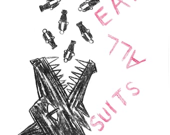 Eat All Suits Risograph Print