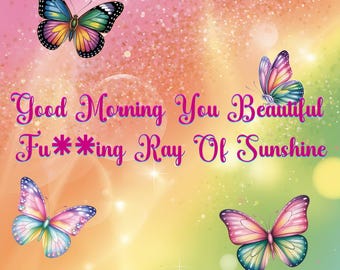 Good Morning You Beautiful F***ing Ray of Sunshine 16oz Glass Mug