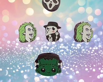 Beetle Juice, Ghost Face & Other Movie Characters 3D Printed Straw Toppers *5 Options to Choose From*