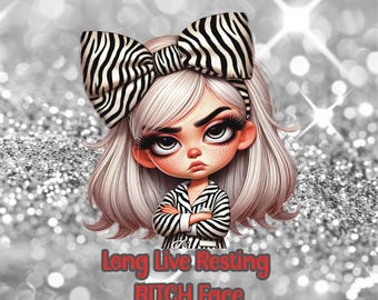 Long Live Resting B***h 20oz Stainless Steel Tumbler or 16oz Glass Mug