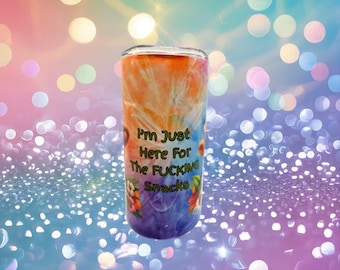 Here for the Snacks 12oz Stainless Steel Tumbler or 16oz Glass Mug