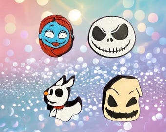 Jack Skeleton & Friends 3D Printed Straw Toppers *4 Options to choose*