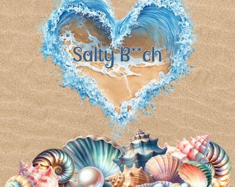 Salty B**ch 20oz, 30oz, 40oz Stainless Steel Tumbler or 16oz Glass Mug