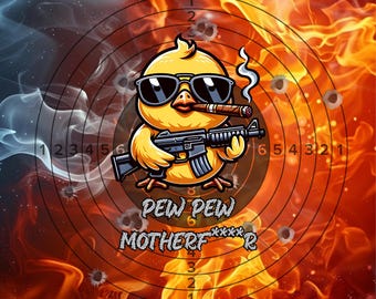 Pew Pew Mother F***er 16oz Glass Mug, 20oz or 30oz Stainless Steel Tumbler