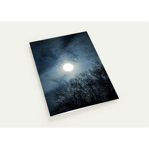 Cartes de voeux Pleine lune d'hiver avec enveloppes premium | Paquet de 10 | Superbes photographies de la nature | Vierge à l'intérieur (États-Unis/CA uniquement)