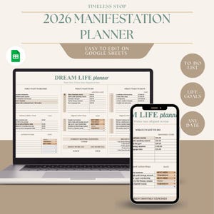 Dream Life Planner Google Sheets | Goal Setting Template | Manifestation Planner | Habit Tracker | Digital Download