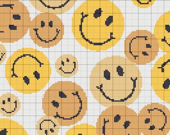 Smiley Graphgan Crochet Blanket - Pattern