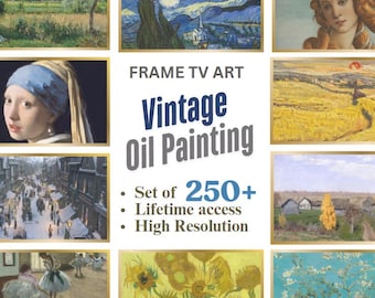 Frame TV Art Bundle | Vintage oil paintings | set of 250 | digital download | spring decor | farmhouse decor | Kitchen decor | Flora