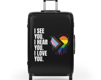Ich sehe dich. Ich höre dich. LGBTQIA2S+ Koffer