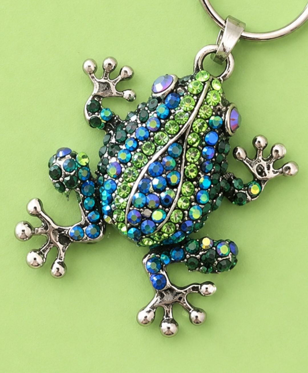 Jeweled Frog Keychain: Statement Bag Charm, Accessories - Etsy