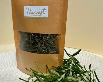 Romero seco natural y orgánico / Hierba mediterránea gourmet para cocinar, infusiones y bienestar / Cosecha artesanal 100 % ecológica