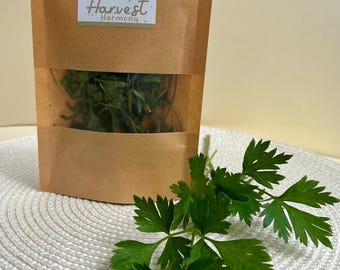 Récolte de persil séché Harmony | Cueillies à la main et naturellement déshydratées | Herbe fraîche et aromatique pour les soupes, les salades et les plats faits maison