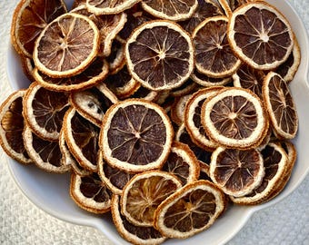 Tranches de citron séchées – Agrumes gourmands et entièrement naturels pour le thé, les cocktails, la pâtisserie et les en-cas
