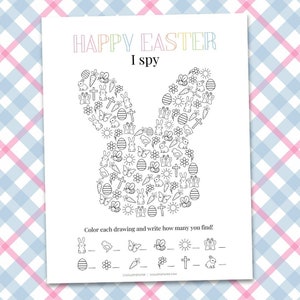 Easter Printables For Kids, Easter I Spy, Easter Homeschool, Easter Activities For Kids, Easter Puzzles, Instant Download