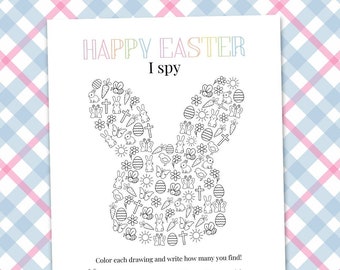 Easter Printables For Kids, Easter I Spy, Easter Homeschool, Easter Activities For Kids, Easter Puzzles, Instant Download