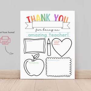 Thank You Teacher Printable, Teacher Appreciation Gift, End Of The School Year, Student Teacher Gift, Speech Teacher, Daycare Gift, Teaching