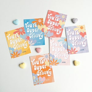 Valentinstag Klassenzimmer Karte, DIY Valentinstag Karte, Schule Valentinstag Karte, Groovy Valentinstag, Mädchen Valentinstag Karte, sofort Download