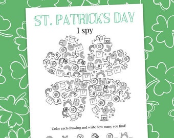 St Patricks Day Printable For Kids, St Patricks Day Homeschool, St Patricks Day Activities, Saint Patricks Day Printables, Instant Download