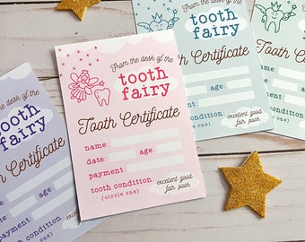 Tooth Fairy Letter, Tooth Fairy Receipt, First Tooth Certificate, Letter From The Tooth Fairy, Baby Milestone, INSTANT DOWNLOAD