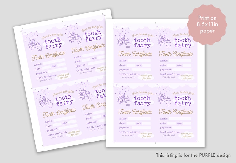 Personalized Tooth Fairy Letter Printable Tooth Fairy - Etsy