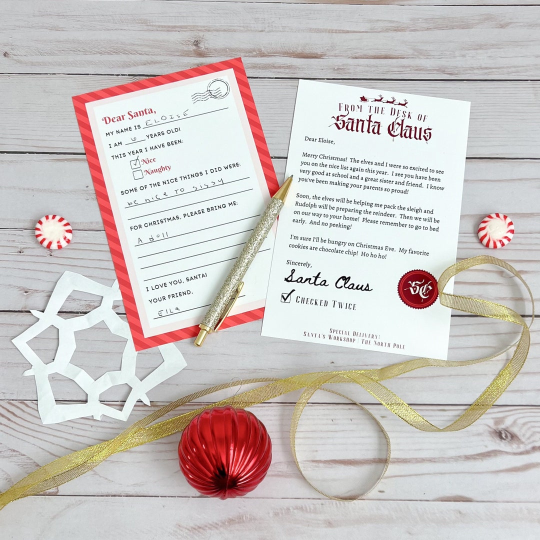 Santa Letter Template Printable, Official Letter to Santa, Kids ...