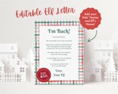 Elf Welcome Letter, Elf Arrival Letter, Personalized Elf Letter, Elf Farewell, Printable Elf Letter, Editable Elf Notes, North Pole Letter