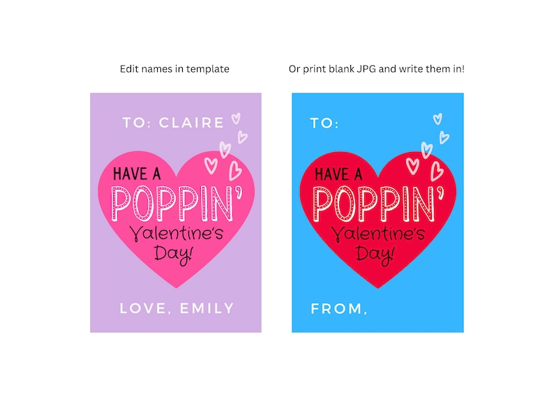 Classroom Valentine Cards, Printable Valentine Kids, Valentine Gift Tag ...