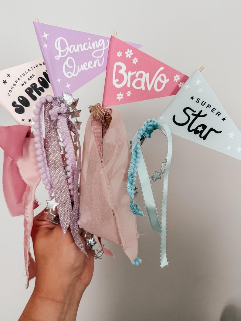 Dance Recital Gifts for Girls, Recital Bouquet, Sports Pennant Banner, Music Recital Gifts, Pennant Flag Graduation, Recital Gifts for Kids image 3