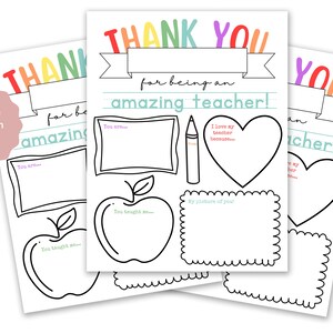 Thank You Teacher Printable, Teacher Appreciation Gift, End of the ...