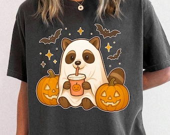 Halloween Raccoon Shirt, Halloween Shirt, Racoon Shirt, Spooky Season Hoodie, Ghost Sweatshirt, Raccoon Lover Shirt