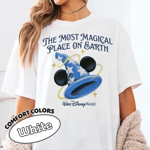 Retro Disney Walt Disney World Shirt, The Most Magical Place On Earth Tee, Magic Kingdom Park, Disneyworld Tee, Disneyland Matching Trip Tee image 4