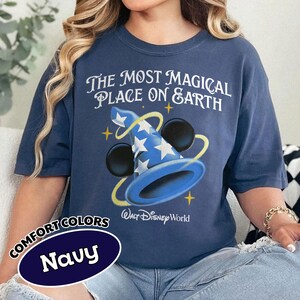 Retro Disney Walt Disney World Shirt, The Most Magical Place On Earth Tee, Magic Kingdom Park, Disneyworld Tee, Disneyland Matching Trip Tee image 6