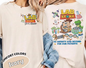 Sudadera con capucha personalizada con colores cómodos de la Semana del Laboratorio 2026, camisetas para el equipo de laboratorio, regalo para asistente de laboratorio, camisetas de laboratorio médico para flebotomistas