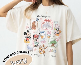 Camiseta vintage de Mickey y sus amigos de Disneyworld, camisetas retro de Mickey y sus amigos, camiseta de Walt Disneyworld, camiseta de viaje de Disney 2026