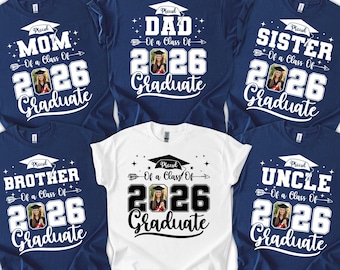 Camisetas para familias orgullosas de graduarse: regalo para estudiantes de último año de 2026