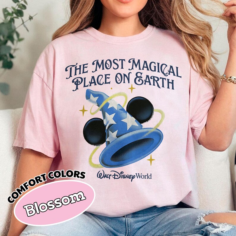 Retro Disney Walt Disney World Shirt, The Most Magical Place On Earth Tee, Magic Kingdom Park, Disneyworld Tee, Disneyland Matching Trip Tee image 2