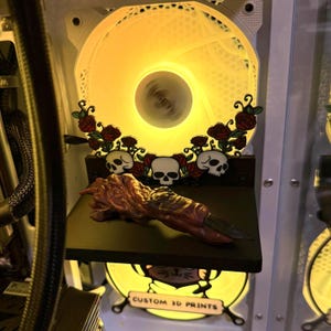 Skull Flower - Figure Shelf For PC Fan - 120mm / 140mm