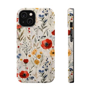 Floral Magnetic Tough Cases for Stylish Protection, Phone Case, Flower Design, Gift for Her, Nature Lover, Spring Occasion