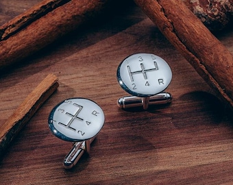 Personalized Silver Cufflinks – Engraved Wedding Gift for Men, Groom, Dad