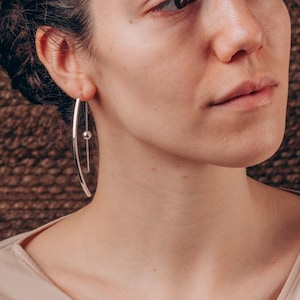 Modern Sterling Silver Geometric Earrings – Minimalist Statement Jewelry